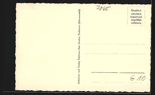 AK Todtmoos-Strick / bad. Schwarzw., Schwarzwaldhaus in Strick