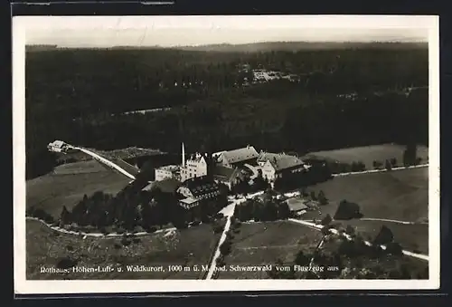 AK Rothaus /Schwarzw., Ortsansicht vom Flugzeug aus