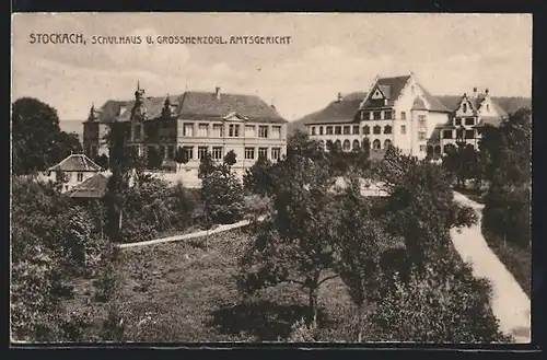 AK Stockach, Schulhaus und Amtsgericht mit Umgebung