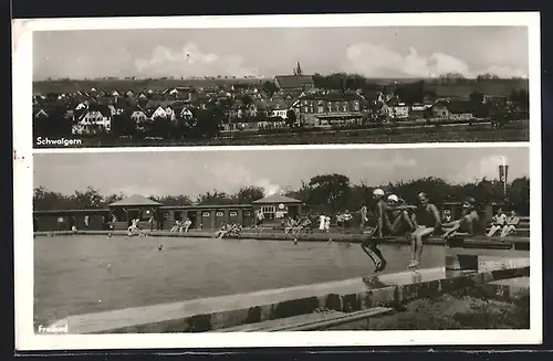 AK Schwaigern, Freibad, Ortspanorama