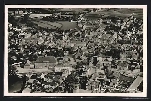AK Selb i. Bay, Ortsansicht, Original-Fliegeraufnahme