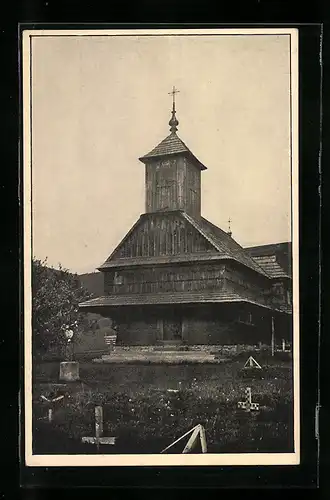 AK Stebni, Kirche mit Friedhof