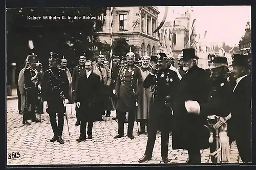 AK Zürich, Kaiser Wilhelm II. zu Besuch in der Schweiz
