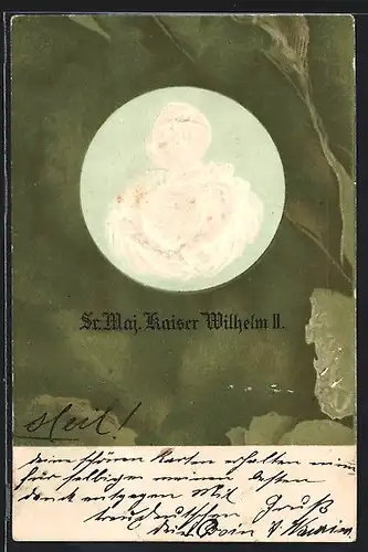 AK Portrait Kaiser Wilhelm II. in Uniform mit Mantel