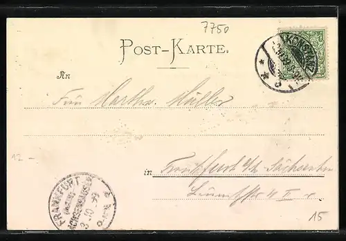 AK Konstanz am Bodensee, Schiff am Anleger im Hafen