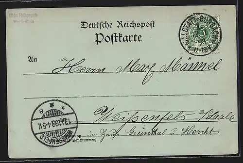 Mondschein-AK Ehrenthal b. St. Johann-Saarbrücken, Ehrenthal mit Schlachtfeld