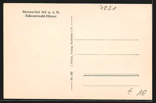 AK Bernau-Hof, Schwarzwald-Häuser