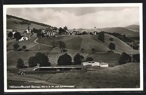 AK Bernau, Ortsansicht mit Schwimmbad