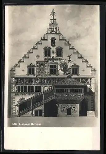 AK Lindau, Blick auf das Rathaus