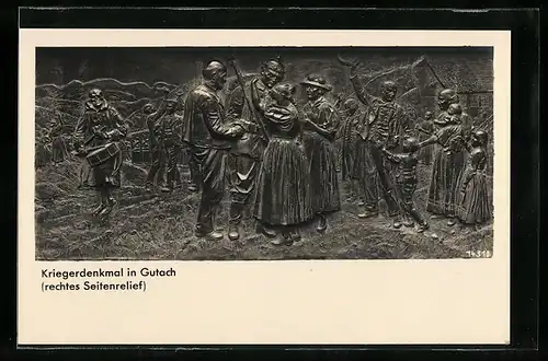 AK Gutach, Kriegerdenkmal, Rechtes Seitenrelief