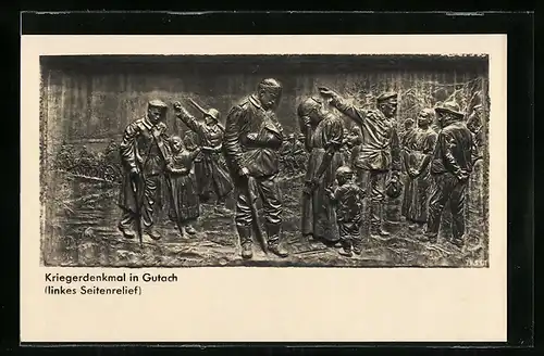 AK Gutach, Kriegerdenkmal, Linkes Seitenrelief