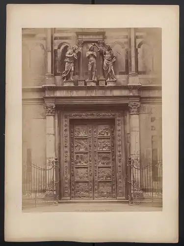 Fotografie G. Brogi, Ansicht Firenze, Porta del Paradiso (Ghiberti)