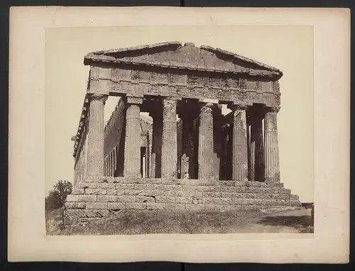 Fotografie G. Sommer, Ansicht Agrigent / Girgenti, Concordia-Tempel, Tempio della Concordia