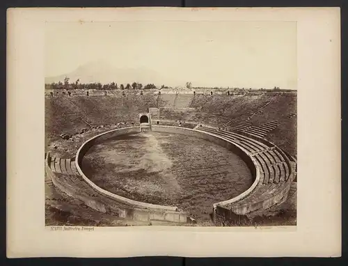 Fotografie G. sommer, Napoli, Ansicht Pompei, Anfiteatro, Amphitheater