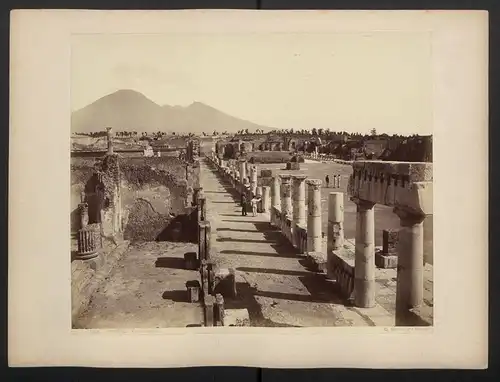 Fotografie G. Sommer, Napoli, Ansicht Pompei, Foro Civile