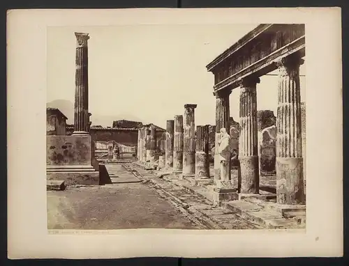Fotografie G. Sommer, Napoli, Ansicht Pompei, Tempio di Venere