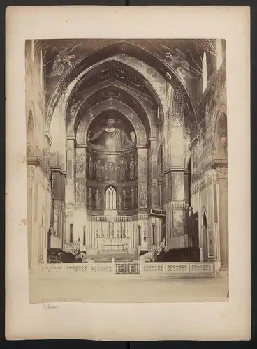 Fotografie G. Sommer, Napoli, Ansicht Monreale, Duomo, Innenansicht des Doms, Kathedrale von Monreale