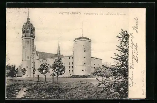 AK Wittenberg, Schlosskirche und ehemaliges Schloss