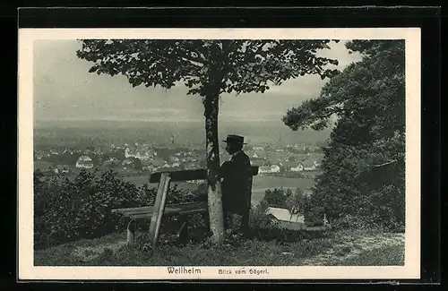 AK Weilheim, Blick vom Gögerl auf den Ort