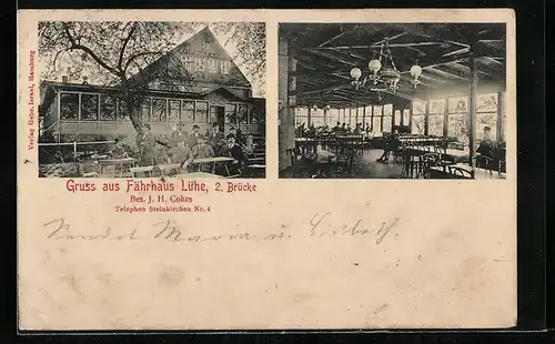 AK Lühe, Gaststätte Fährhaus Lühe, Ortspartie