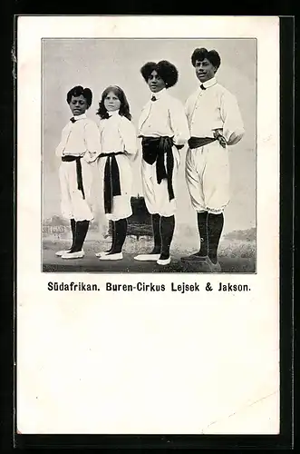AK Artisten des Südafrikanischen Buren-Zirkus Lejsek u. Jakson