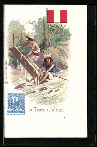 Lithographie La Poste au Pérou, 4. Generalversammlung d. Bayer. Post- u. Telegraphen-Peronals 1904