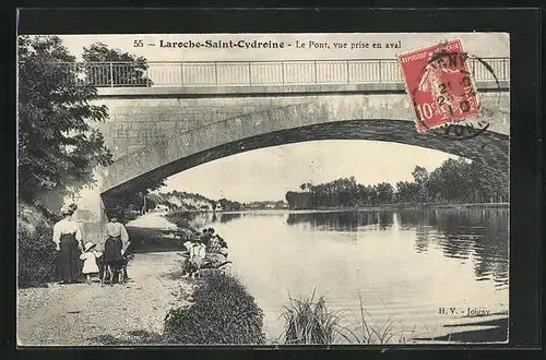 AK Laroche-Saint-Cydroine, Le Pont-vue prise en aval