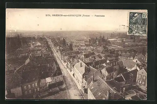 AK Brienon-sur-Armancon, Blick über Dächer der Stadt