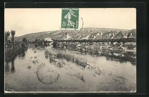 AK Vincelottes, Vue prise du Pont
