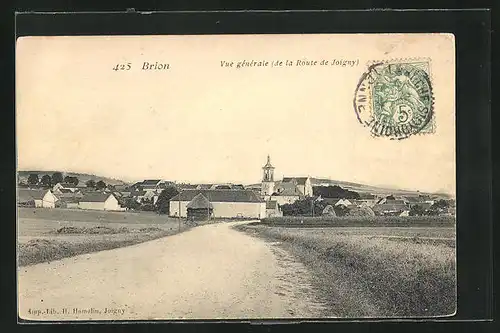 AK Brion, Vue générale de la Route de Joigny