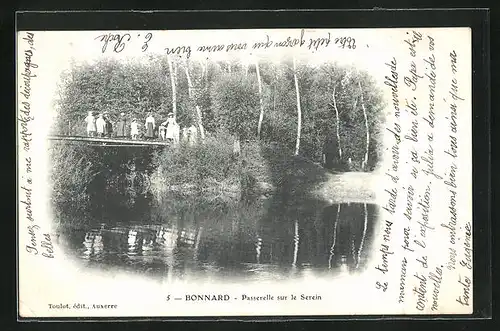 AK Bonnard, Passerelle sur le Serein