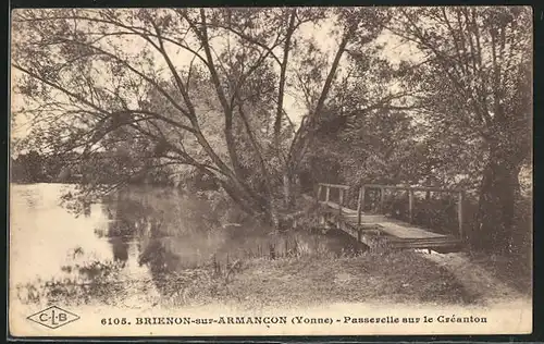 AK Brienon-sur-Armancon, Passerelle sur le Créanton