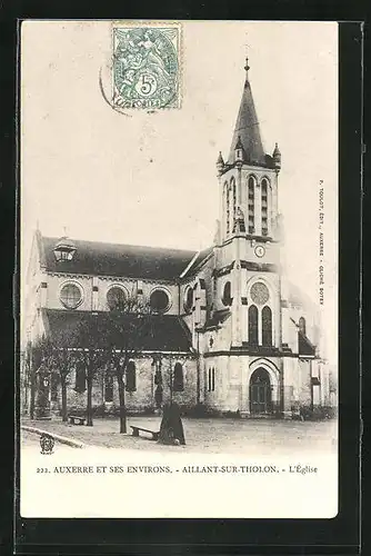 AK Aillant-sur-Tholon, L`Eglise, Blick auf die Kirche