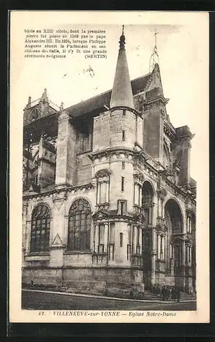 AK Villeneuve-sur-Yonne, Eglise Notre-Dame