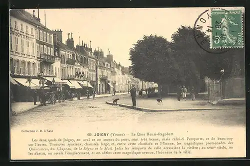 AK Joigny, Le Quai Henri Ragobert