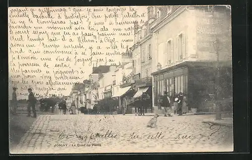 AK Joigny, Le Quai de Paris