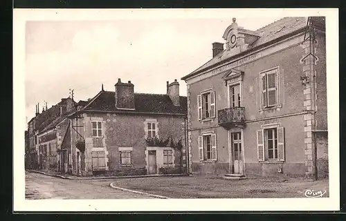 AK Vincelles, La Mairie, Republique Francais