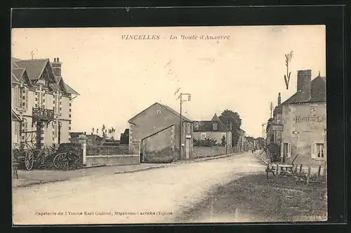 AK Vincelles, La Route d'Auxerre