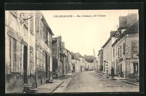 AK Villevallier, Vue Rue Nationale