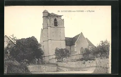 AK Lichères-sur-Yonne, L`Église, Kirche
