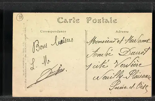 AK Vergigny, Route de Rebourseaux