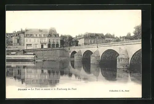 AK Joigny, Le Pont en amont et le Faubourg du Pont