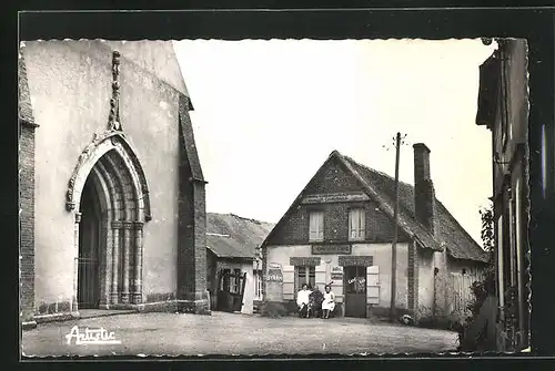 AK Saint-Martin-sur-Ouanne, Place de l`Eglise