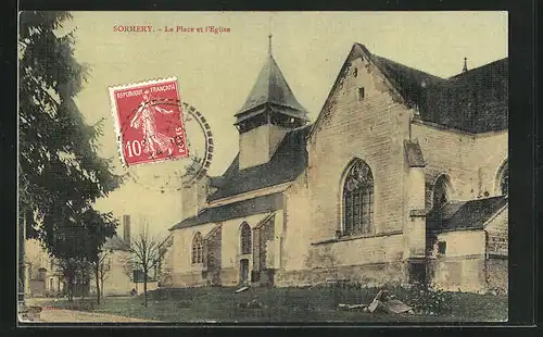 AK Sormery, La Place et l`Eglise