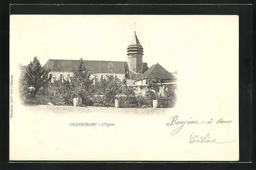 AK Grandchamp, L`Eglise, Kirche im Sonnenschein