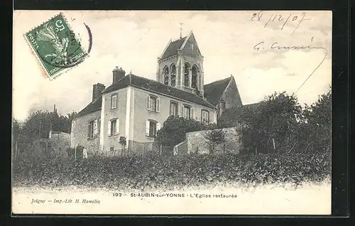 AK Saint-Aubin-sur-Yonne, L`Eglise restaurée