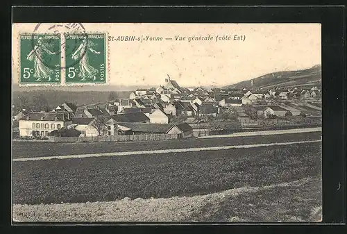 AK Saint-Aubin-sur-Yonne, Vue générale, Ortsansicht