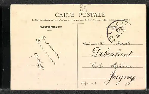 AK Saint-Aubin-Chateauneuf, Vue générale, Teilansicht mit Kirche