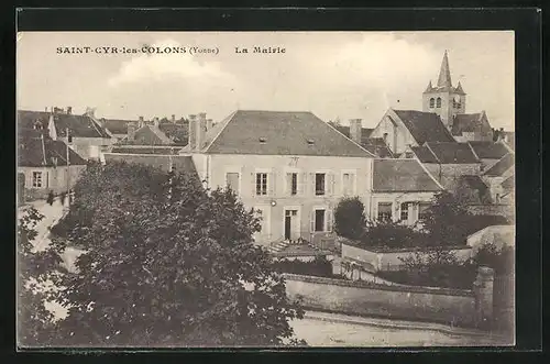 AK Saint-Cyr-les-Colons, La Mairie, Rathaus