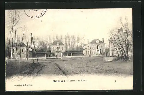 AK Migennes, Mairie et Écoles, Ortspartie
